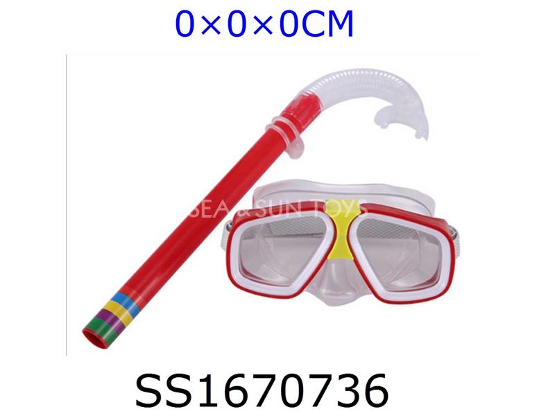 4色潜水游泳眼镜+潜水管