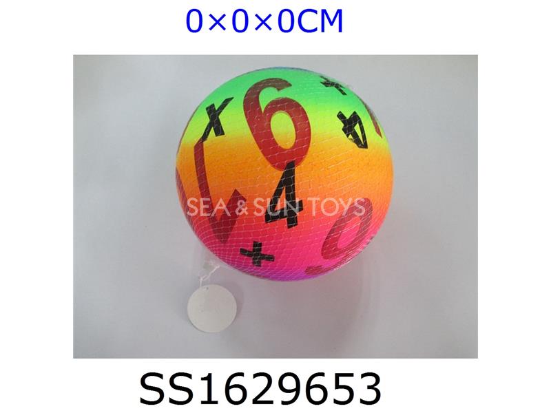 9寸数字彩虹充气球