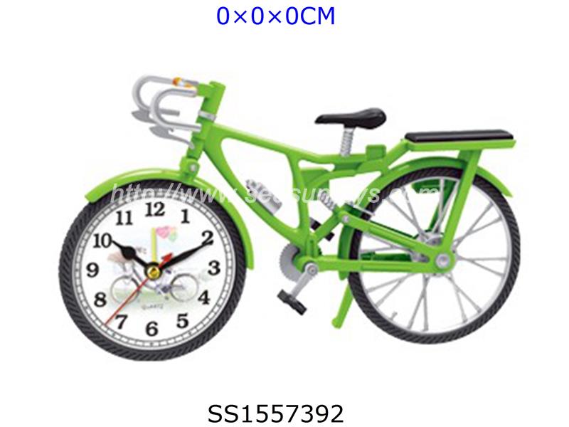 实色喷漆自行车时钟		