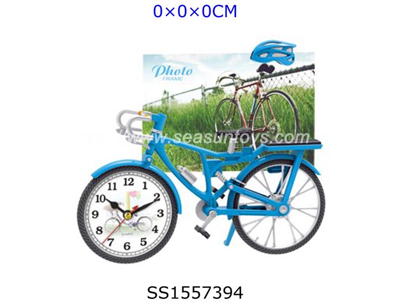 实色喷漆自行车相架时钟		